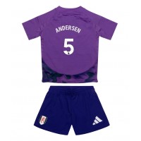 Maglia Calcio Fulham Joachim Andersen #5 Terza Divisa Bambino 2024-25 Manica Corta (+ pantaloncini)